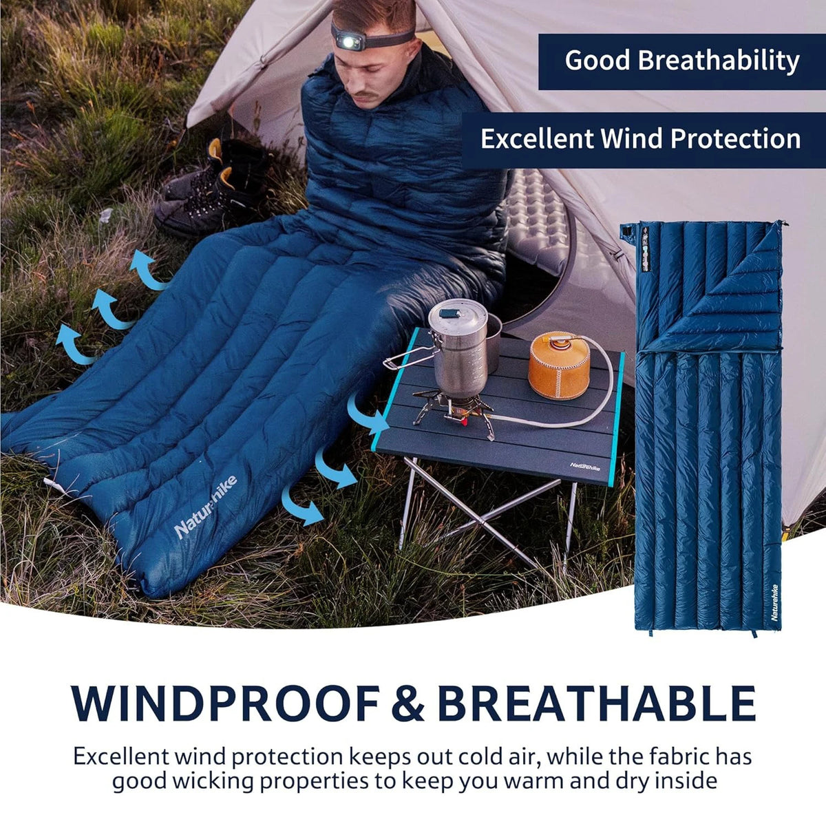 Naturehike Ultralight Duck Down Sleeping Bag For Camping