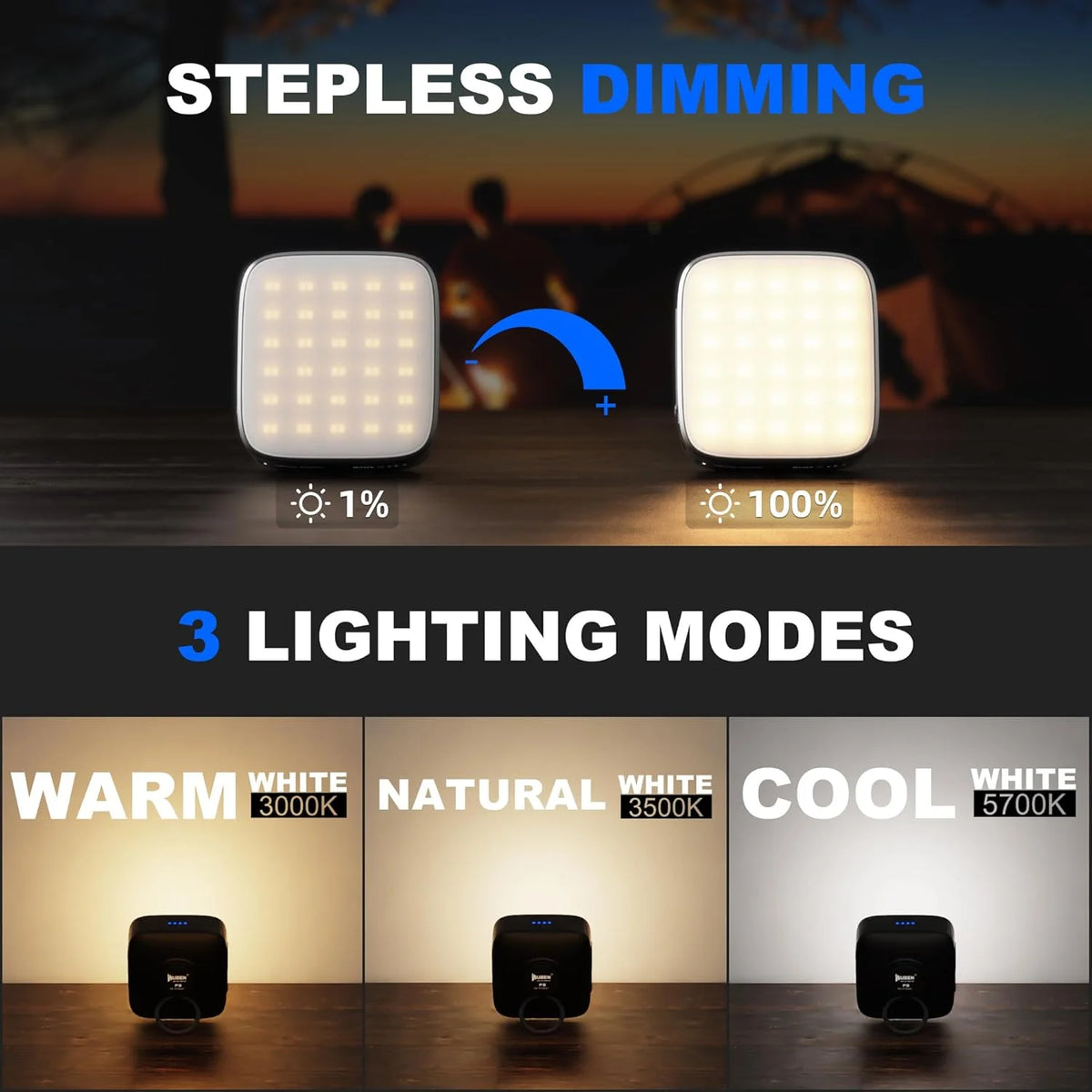 WUBEN Multifunctional Camping Light With Mobile Power Bank