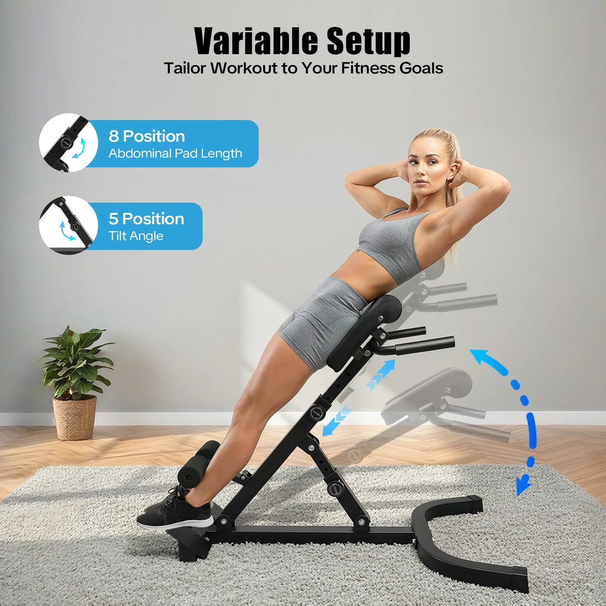 Roman Chair Back Extension Machine For Strength Training Home Gym