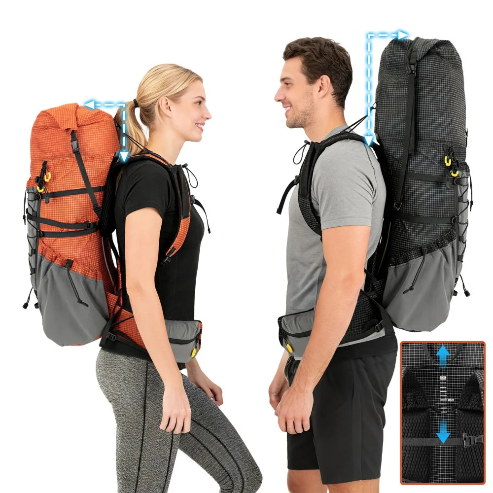 Night Cat Lightweight Waterproof Hiking Backpack With Rain Cover