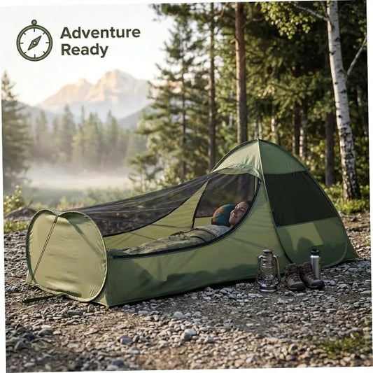 Quick Opening Mosquito Proof Camping Tent With Mesh Windows