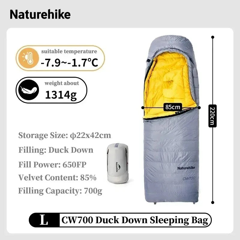 Naturehike Ultralight Duck Down Sleeping Bag For Outdoor Camping