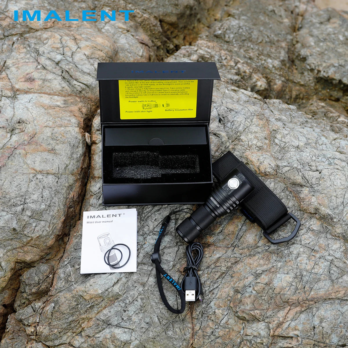 IMALENT MS03 Rechargeable LED Flashlight for Camping and Emergency Use