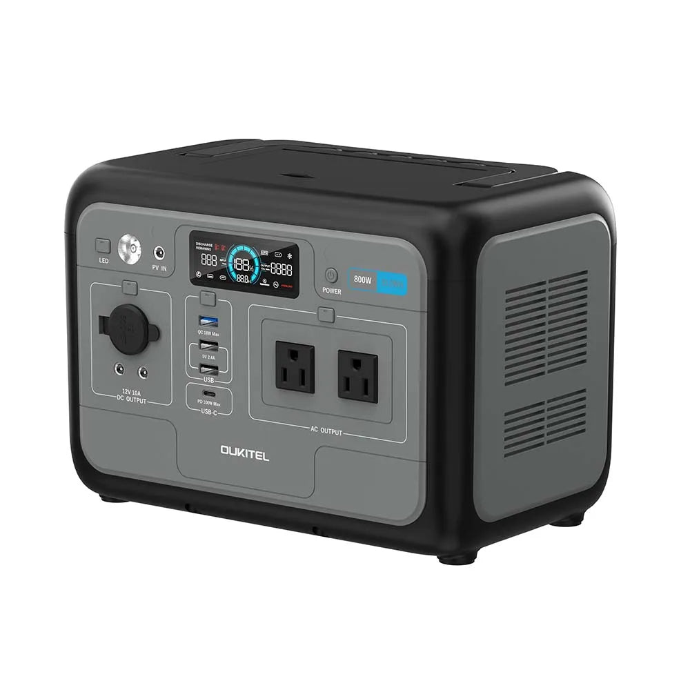 OUKITEL Portable Power Station Solar Generator LiFePO4 Home Backup Camping