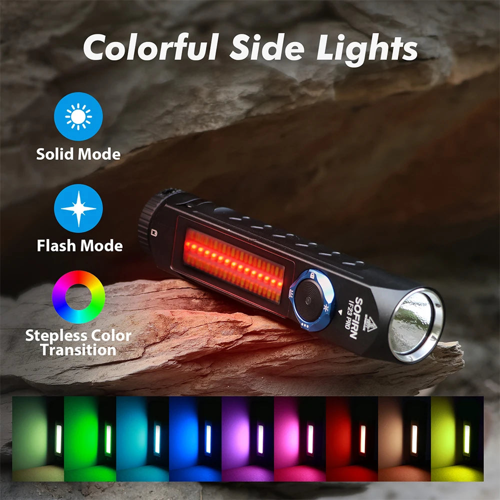 Sofirn IF23 Pro RGB Rechargeable LED Flashlight with Magnetic Base