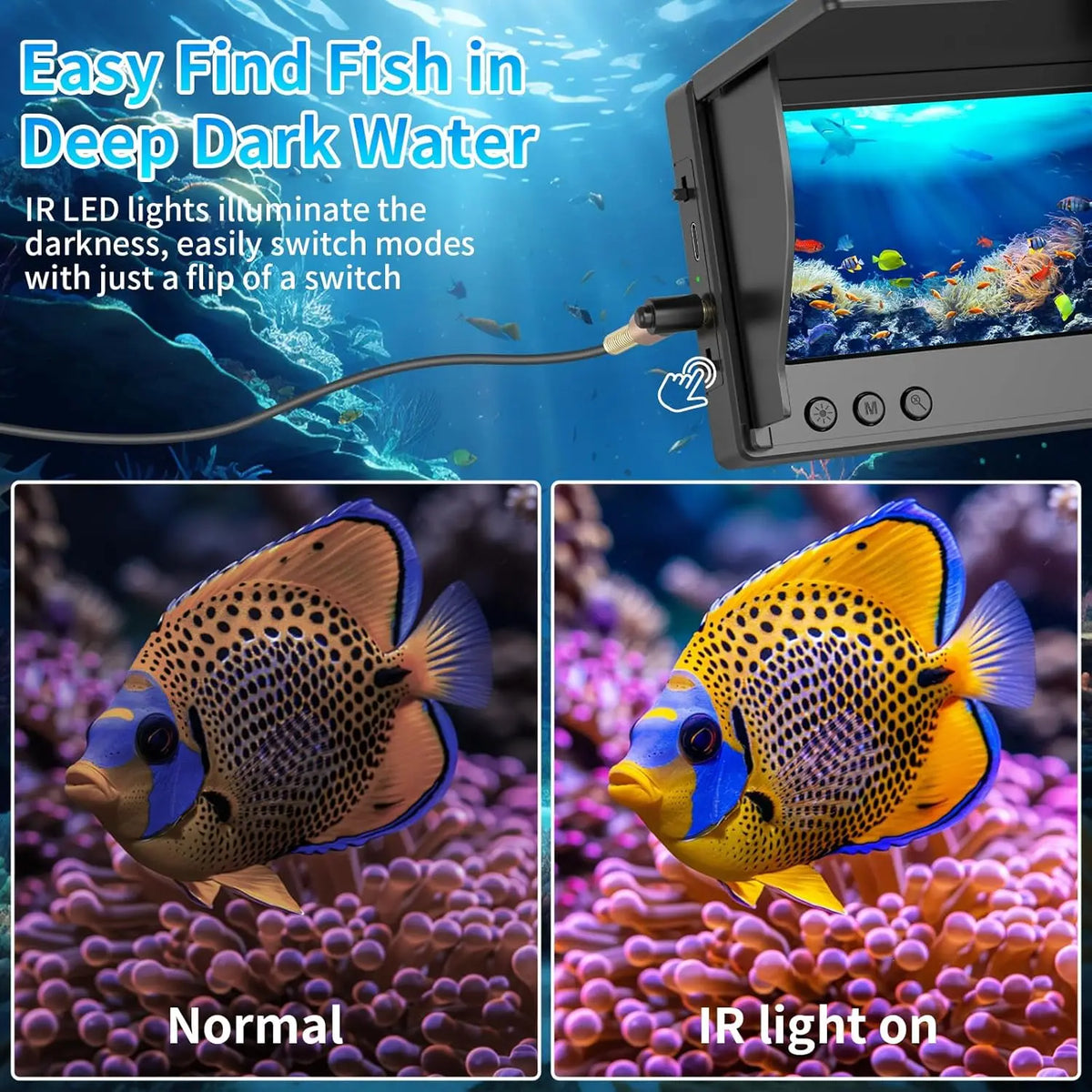 Underwater Fishing Camera With HD LCD Display And Night Vision