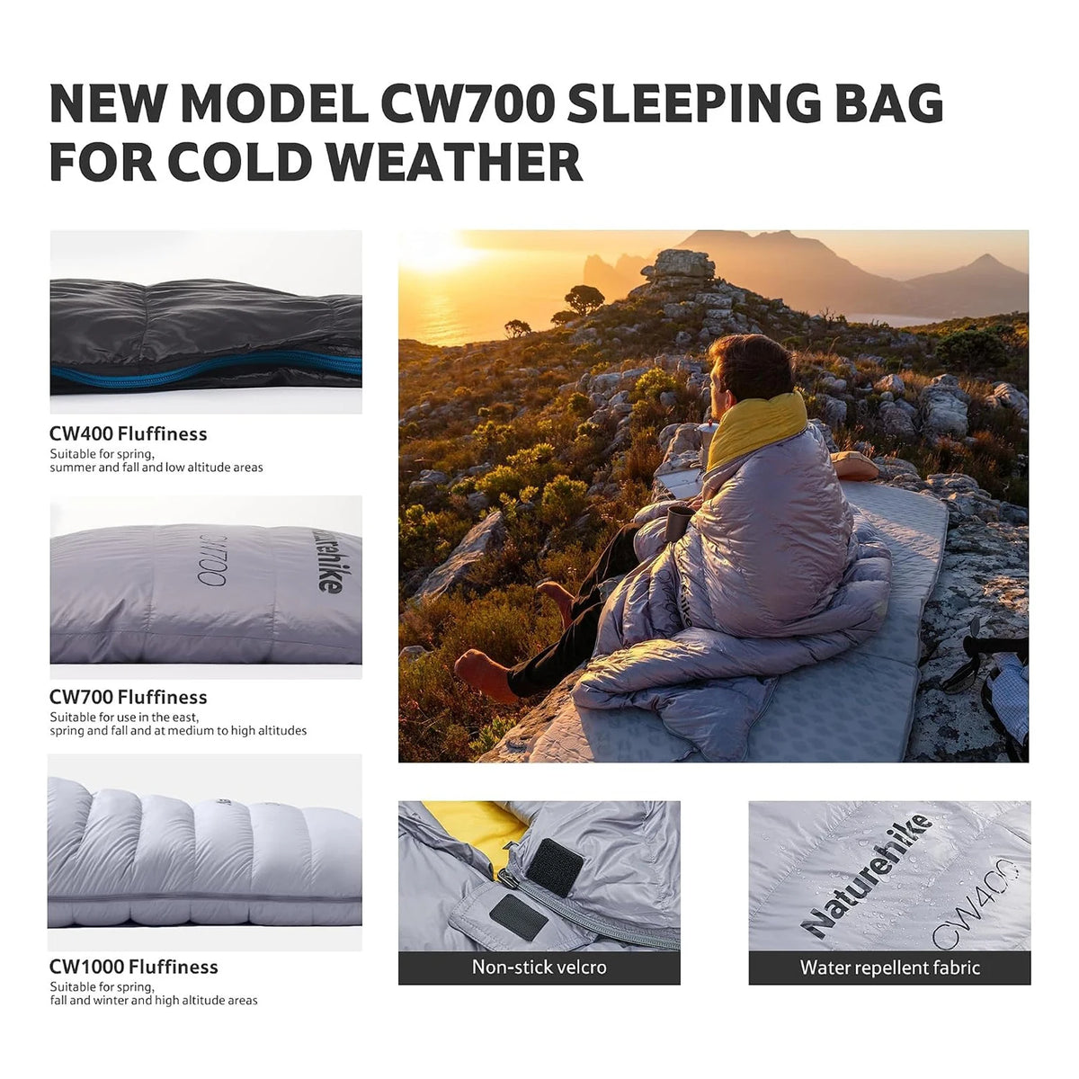 Naturehike Ultralight Duck Down Sleeping Bag For Outdoor Camping